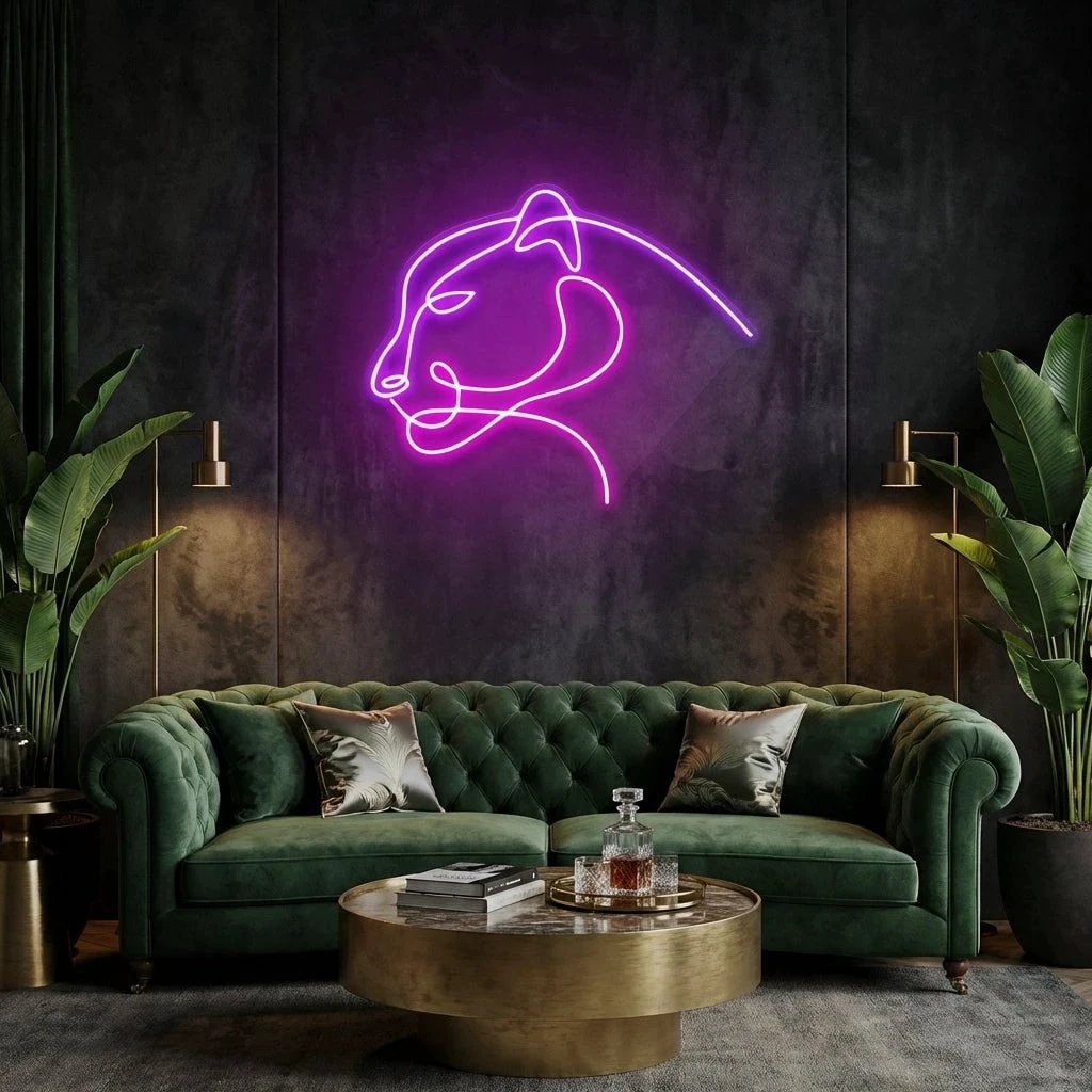 Jaguar Cat Led Neon Sign Light