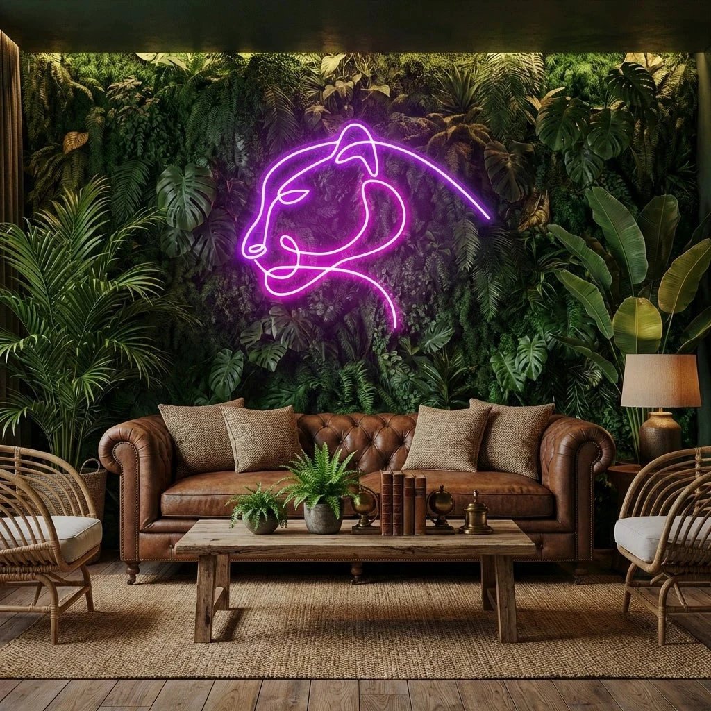 Jaguar Cat Led Neon Sign Light