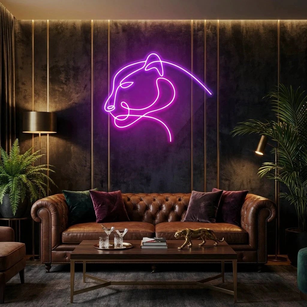 Jaguar Cat Led Neon Sign Light