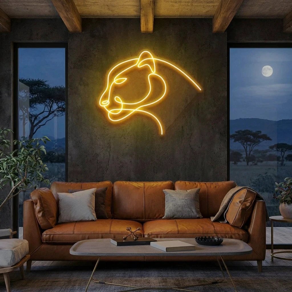 Jaguar Cat Led Neon Sign Light