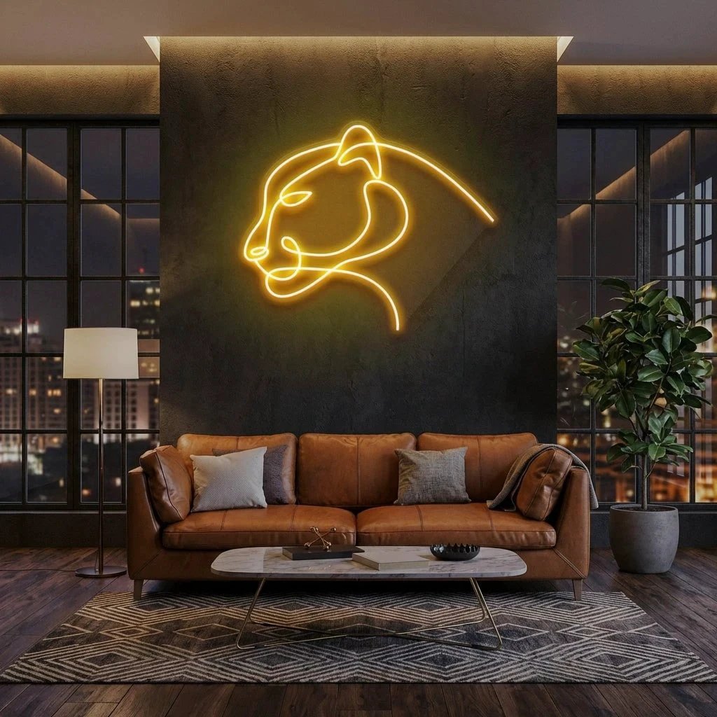 Jaguar Cat Led Neon Sign Light