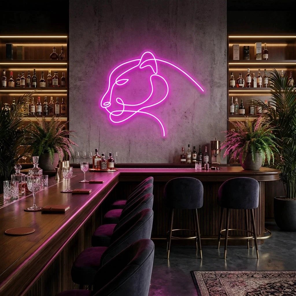 Jaguar Cat Led Neon Sign Light