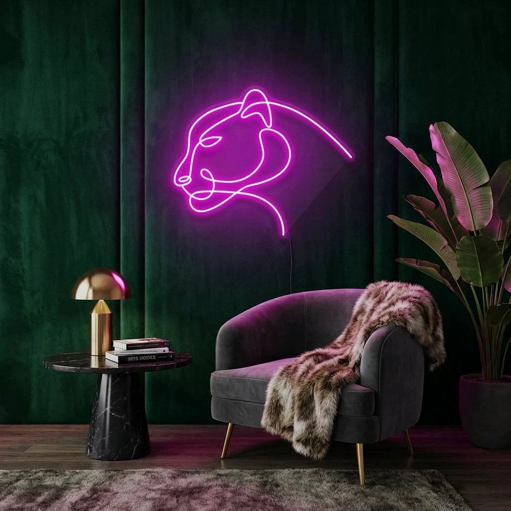 Jaguar Cat Led Neon Sign Light