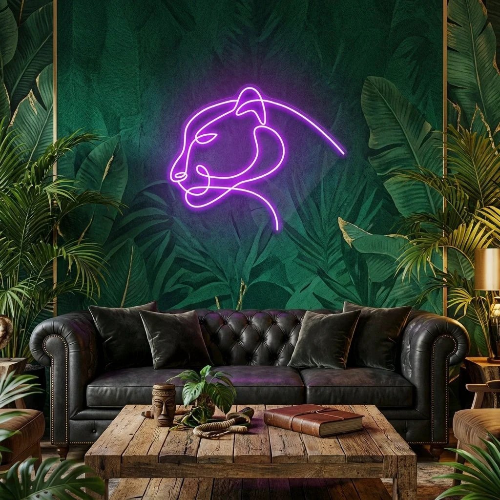 Jaguar Cat Led Neon Sign Light