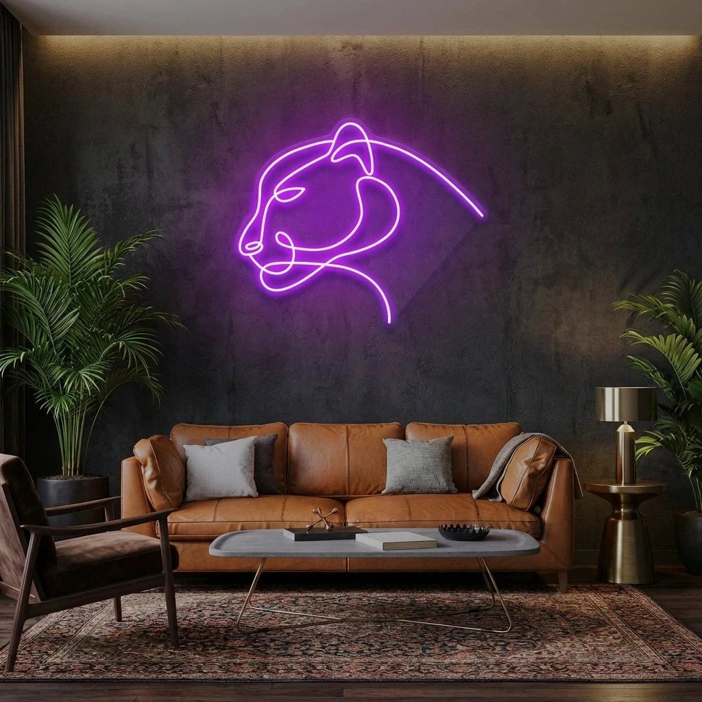 Jaguar Cat Led Neon Sign Light