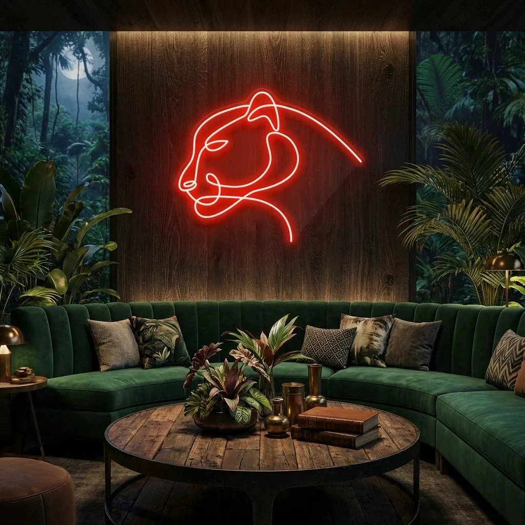 Jaguar Cat Led Neon Sign Light