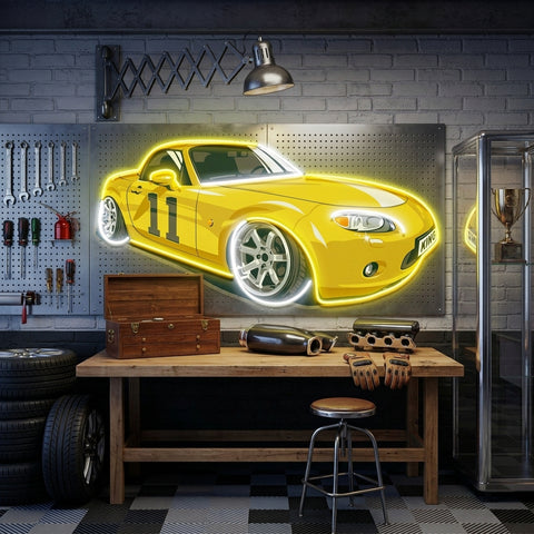 Japanese Old Drift Car LED Neon Sign Light Pop Art