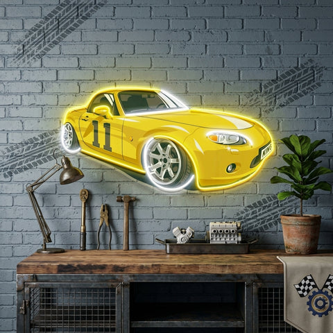 Japanese Old Drift Car LED Neon Sign Light Pop Art