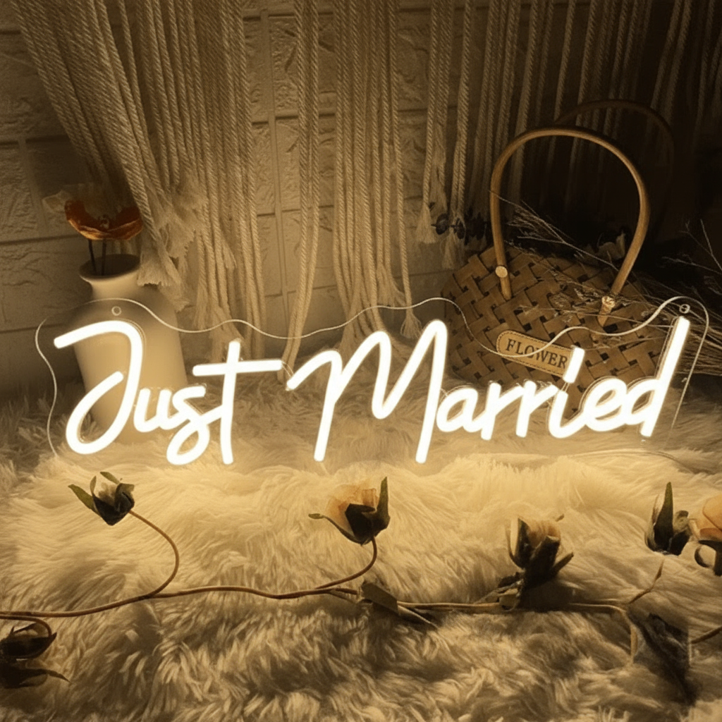 Just Married Wedding Neon Signs Design Neon Sign