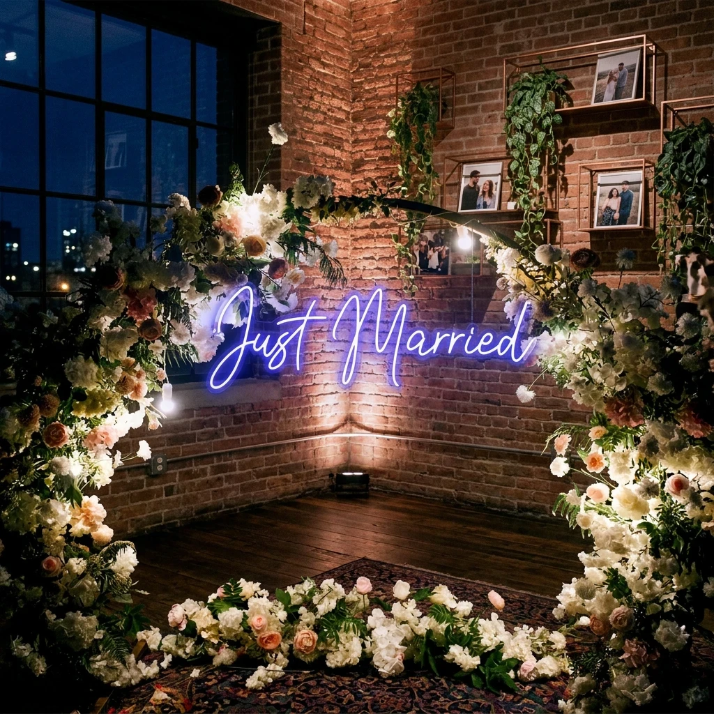 Just Married Led Neon Sign Light