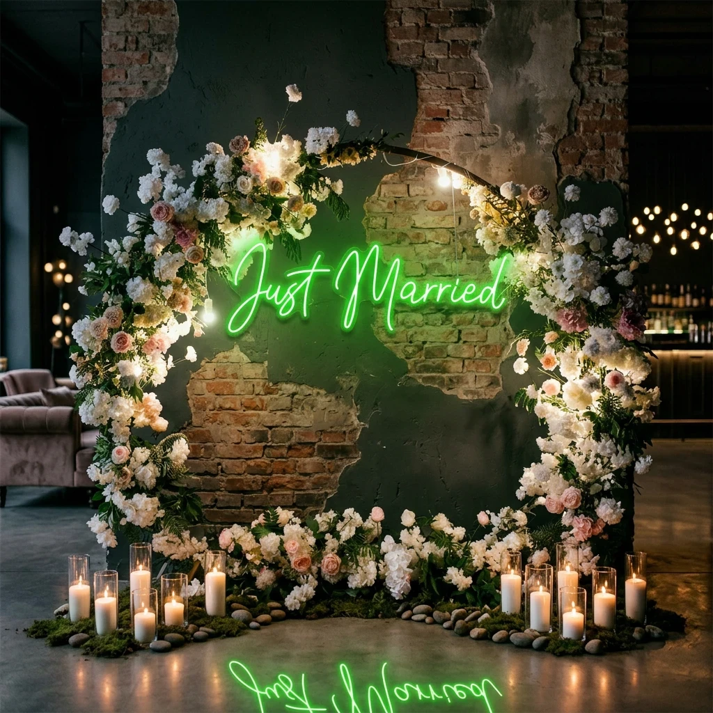 Just Married Led Neon Sign Light