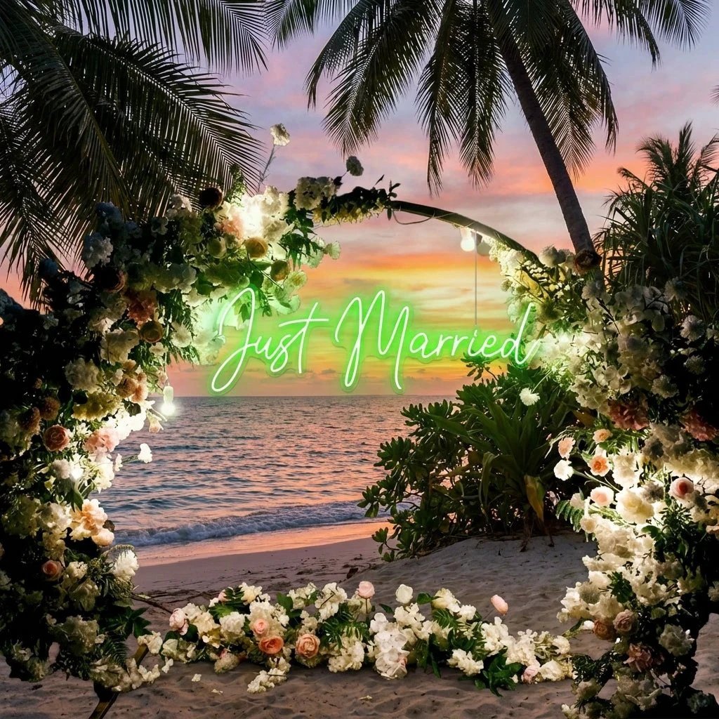 Just Married Led Neon Sign Light