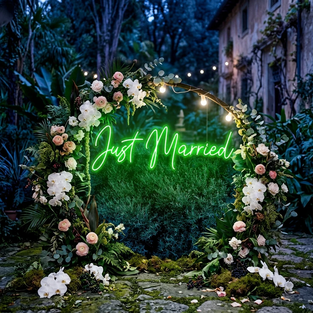 Just Married Led Neon Sign Light
