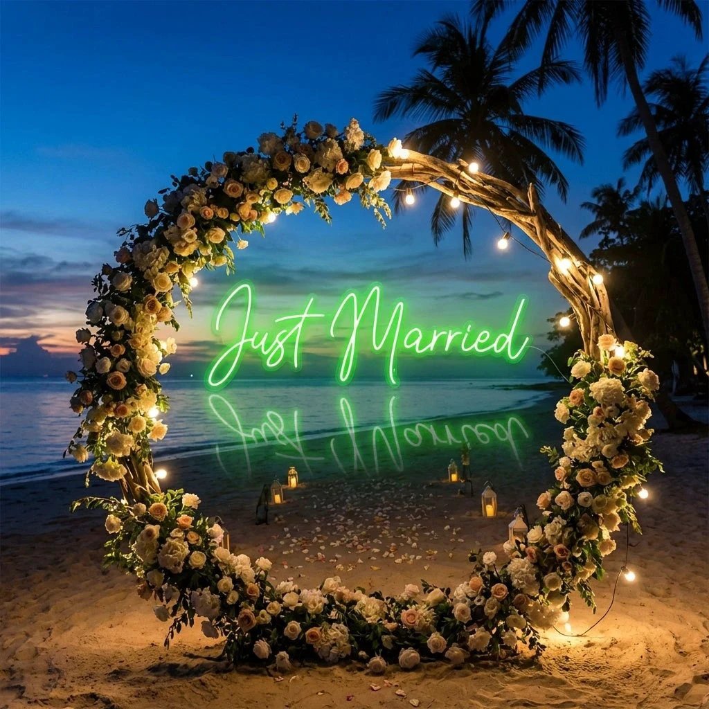 Just Married Led Neon Sign Light
