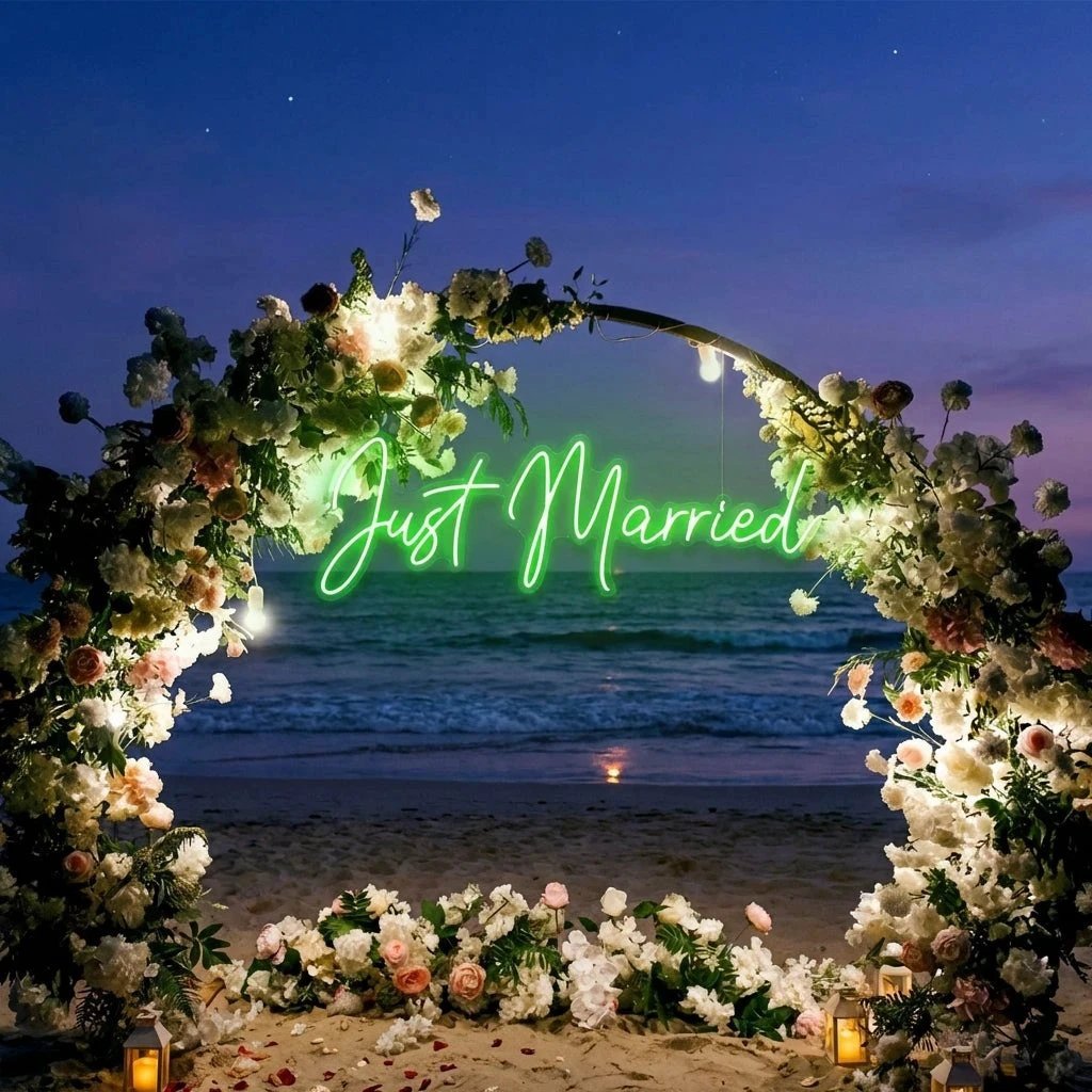 Just Married Led Neon Sign Light