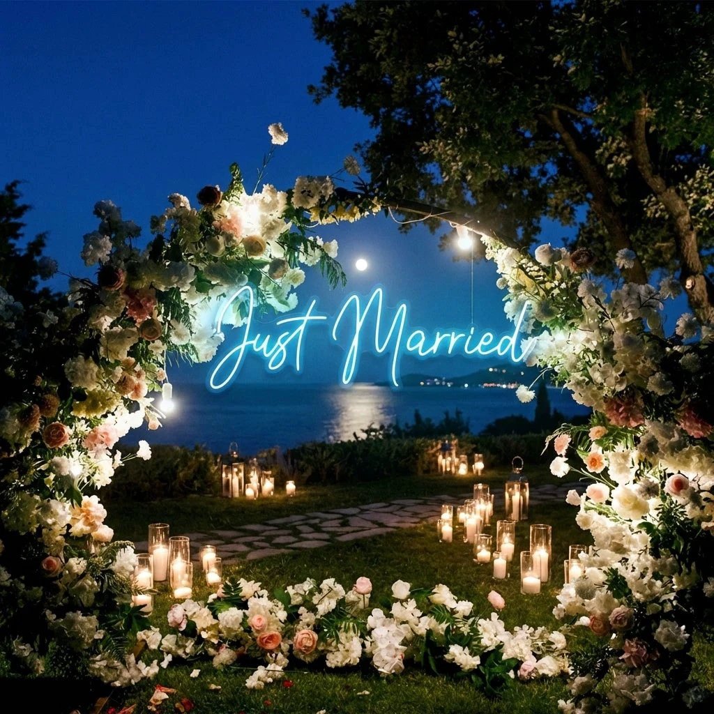 Just Married Led Neon Sign Light