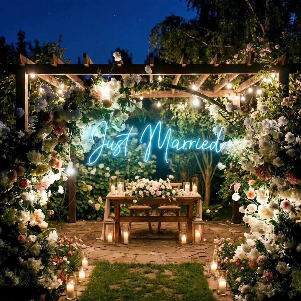 Just Married Led Neon Sign Light