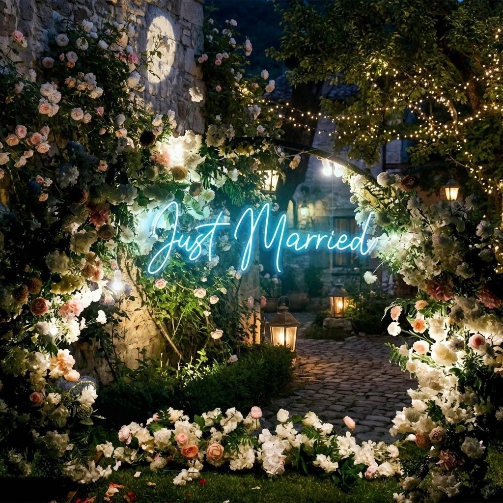Just Married Led Neon Sign Light