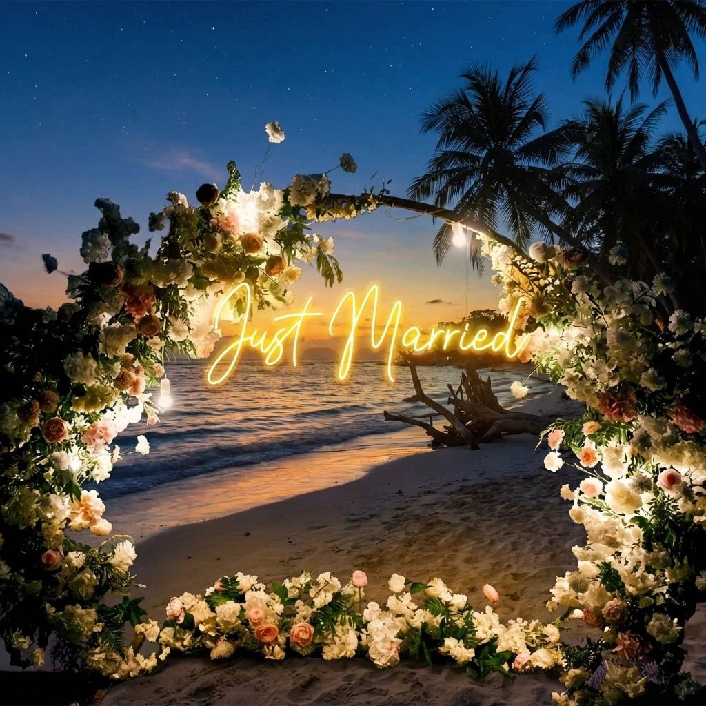 Just Married Led Neon Sign Light
