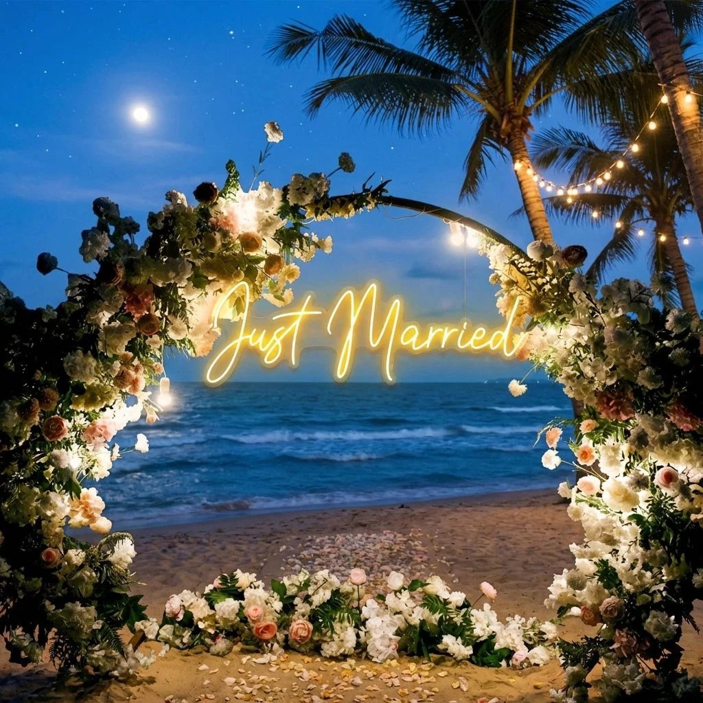 Just Married Led Neon Sign Light