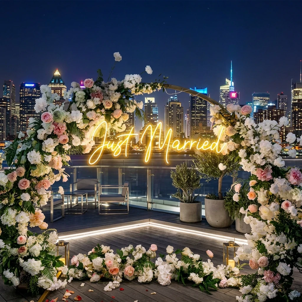 Just Married Led Neon Sign Light