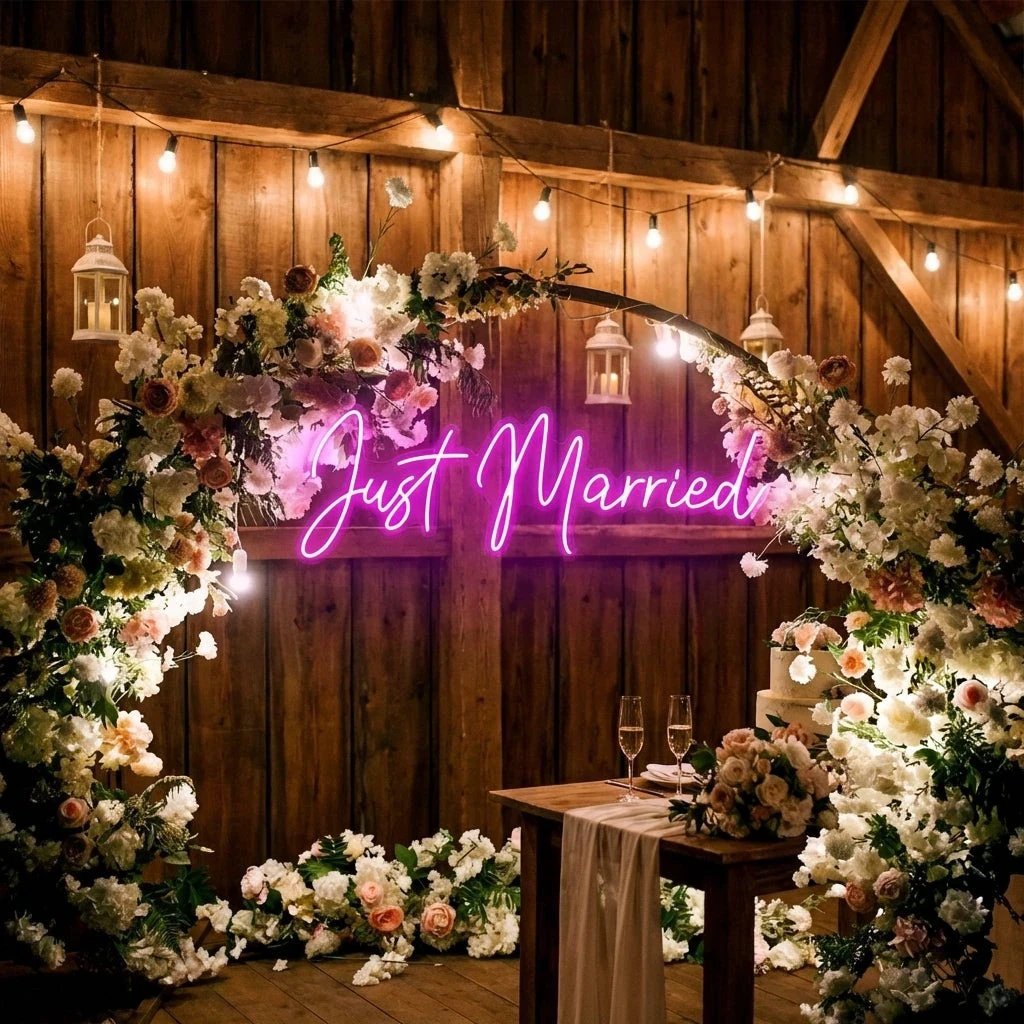 Just Married Led Neon Sign Light