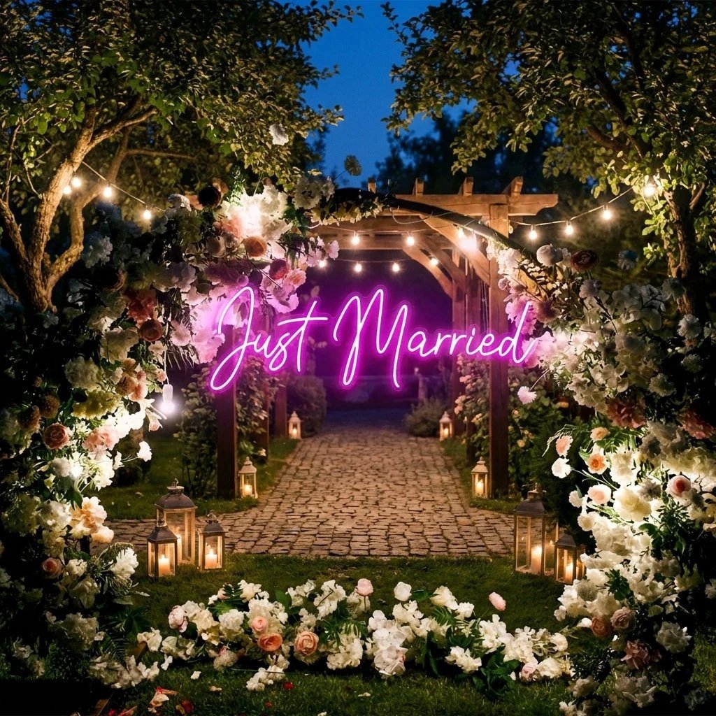 Just Married Led Neon Sign Light