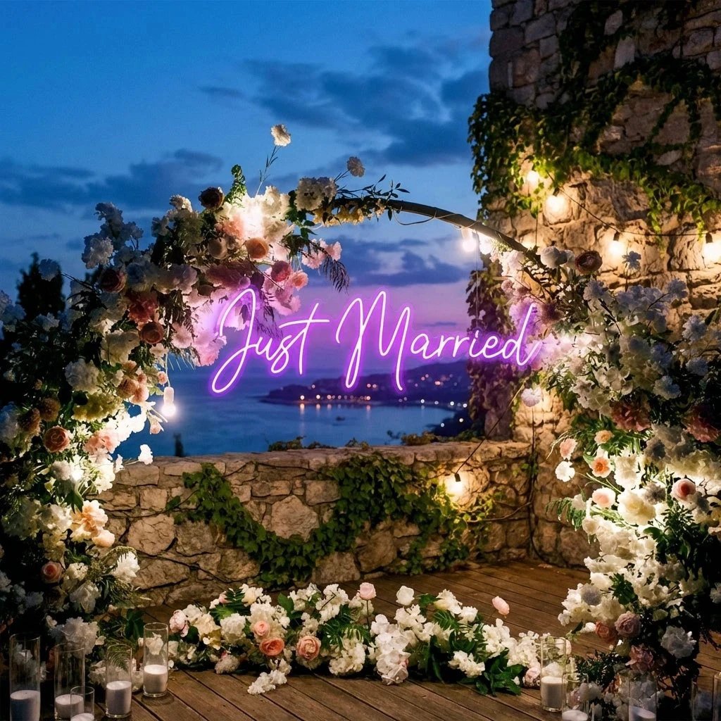 Just Married Led Neon Sign Light