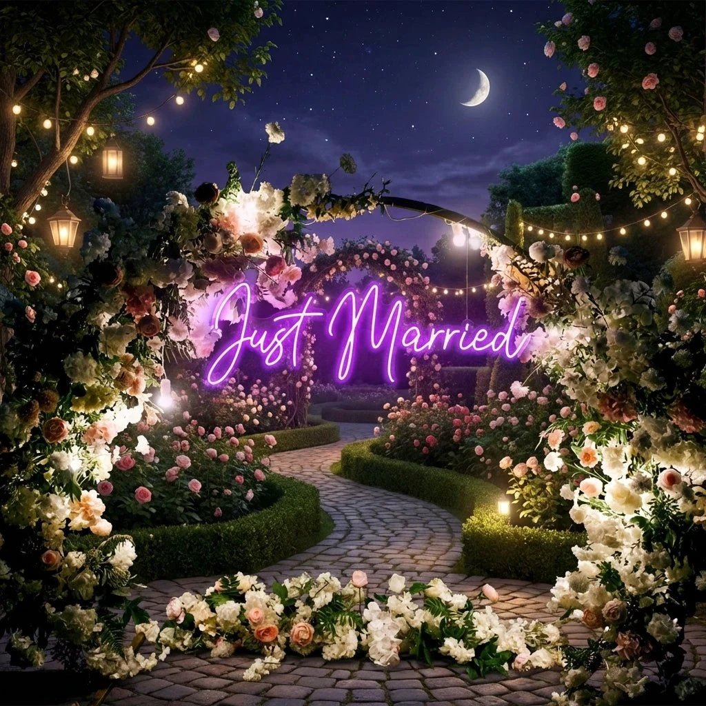 Just Married Led Neon Sign Light