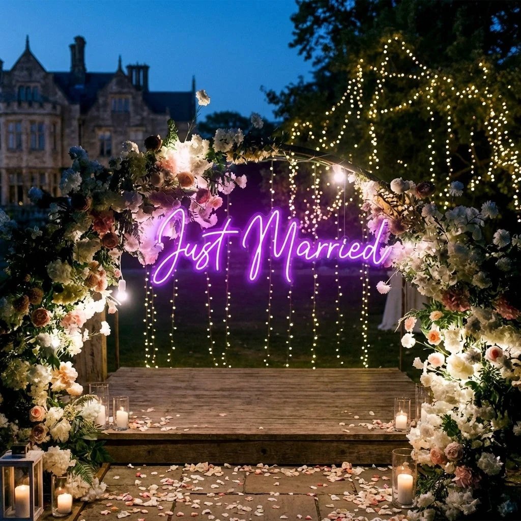 Just Married Led Neon Sign Light