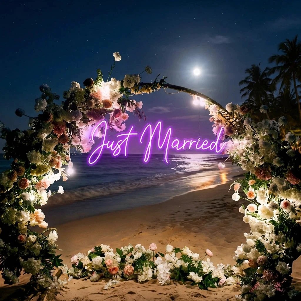 Just Married Led Neon Sign Light