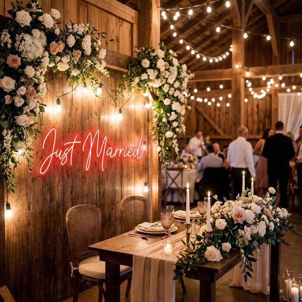 Just Married Led Neon Sign Light