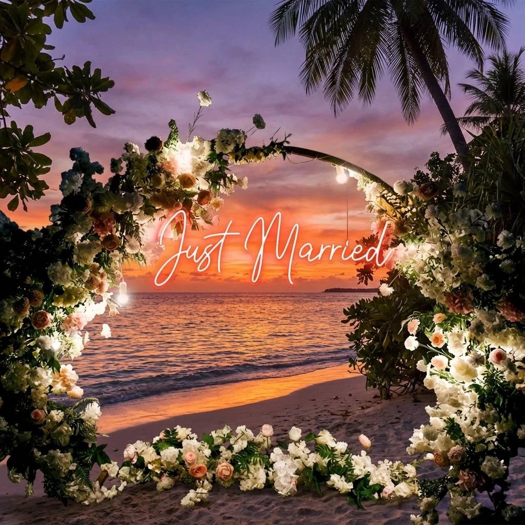 Just Married Led Neon Sign Light