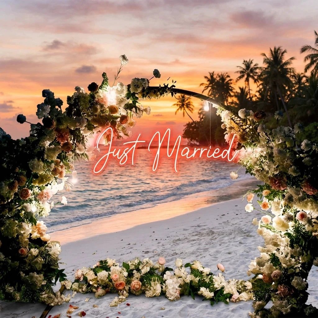 Just Married Led Neon Sign Light