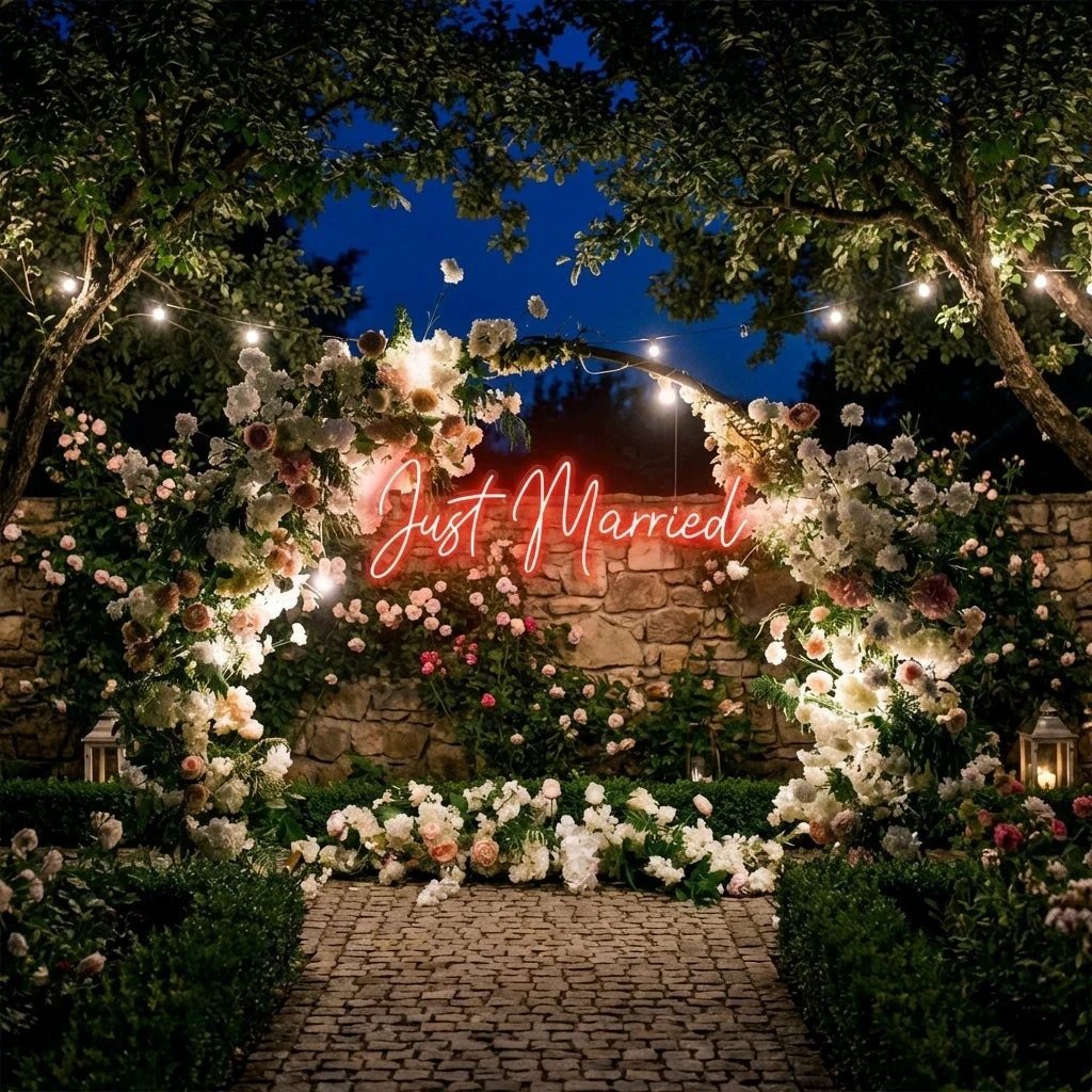 Just Married Led Neon Sign Light