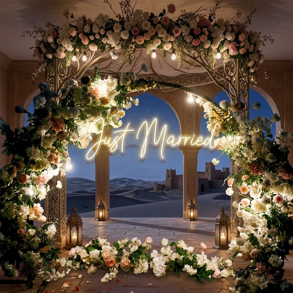 Just Married Led Neon Sign Light