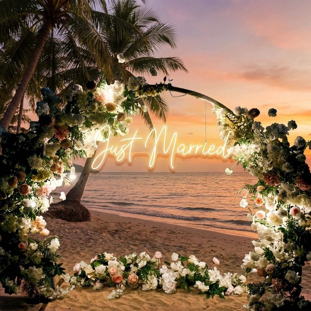 Just Married Led Neon Sign Light