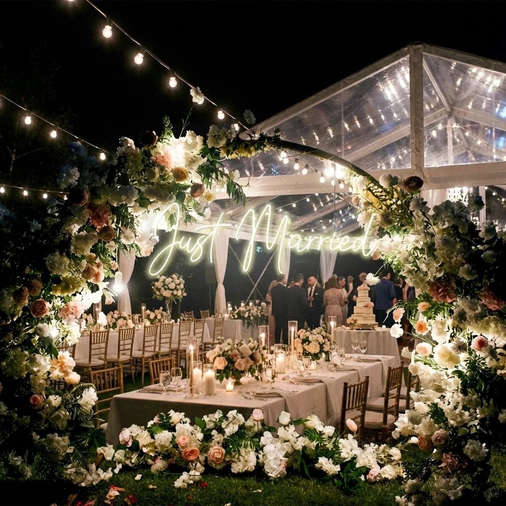 Just Married Led Neon Sign Light
