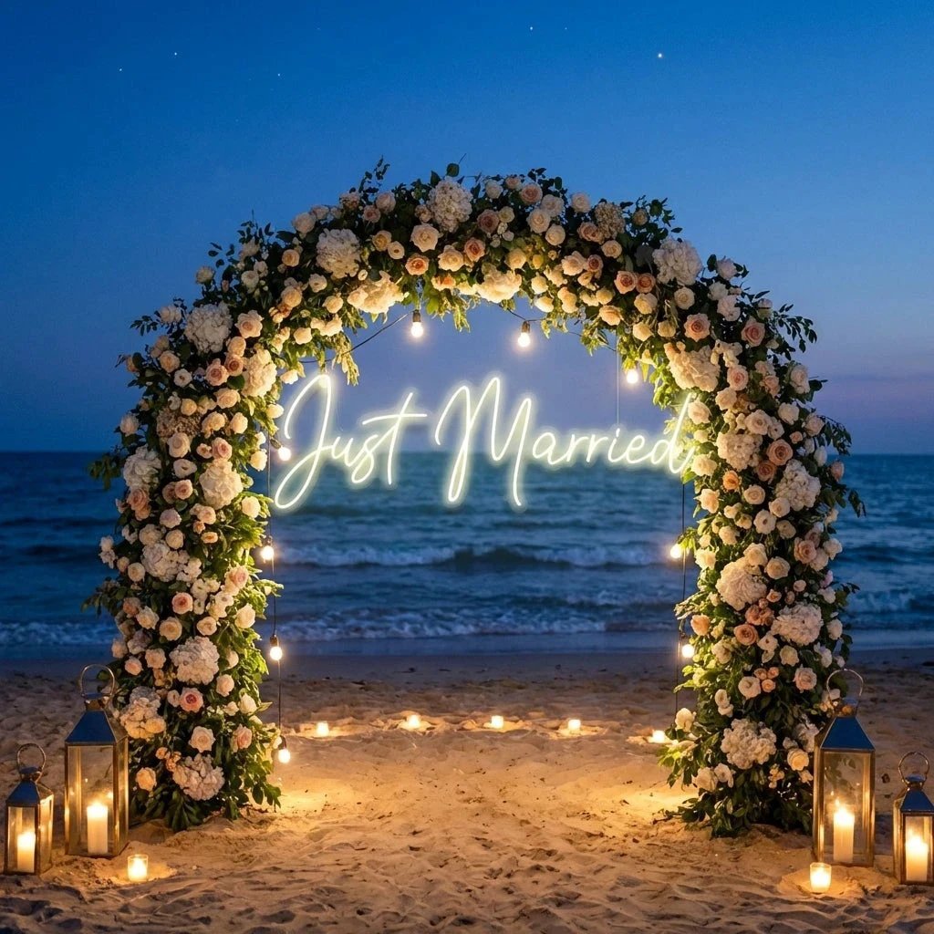 Just Married Led Neon Sign Light