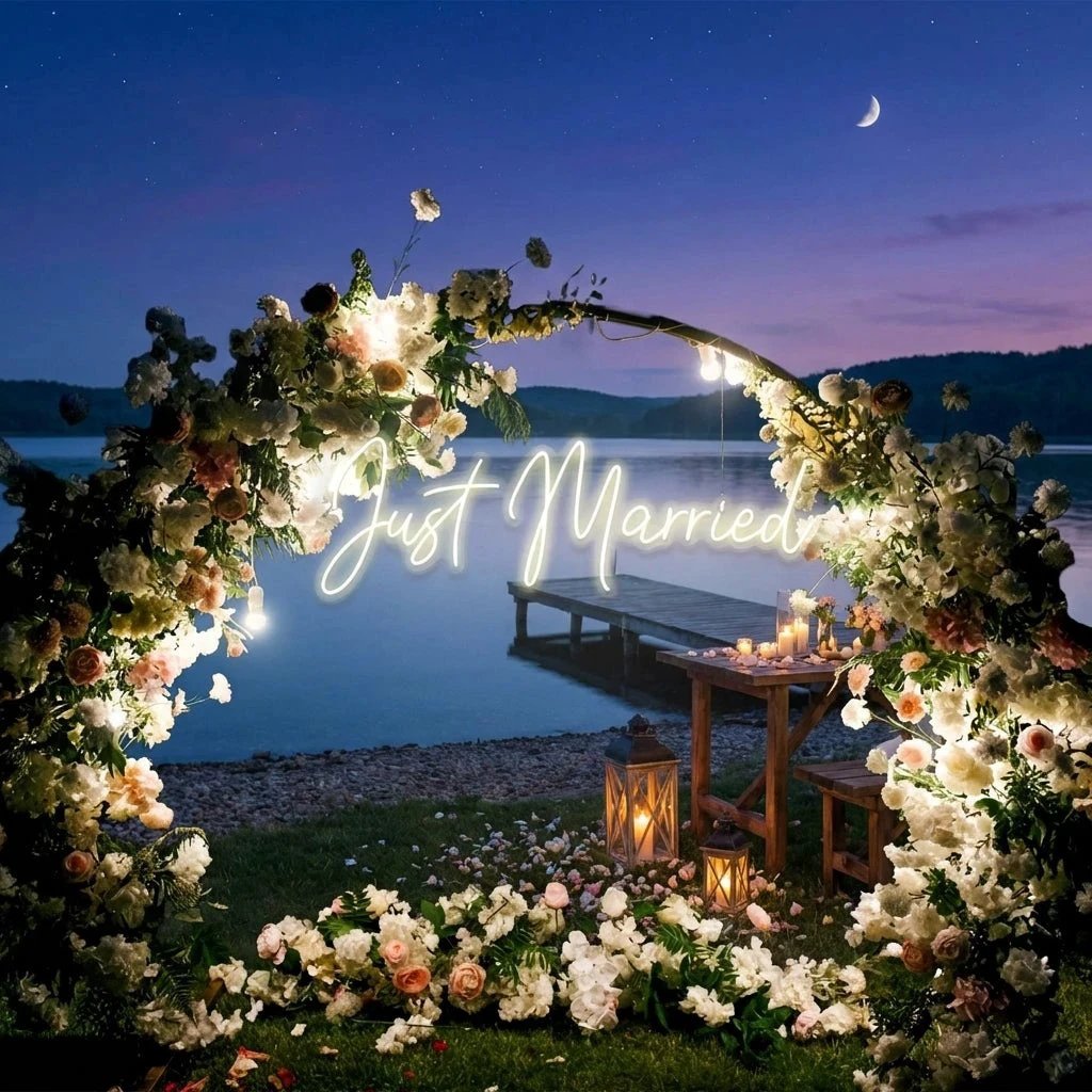 Just Married Led Neon Sign Light