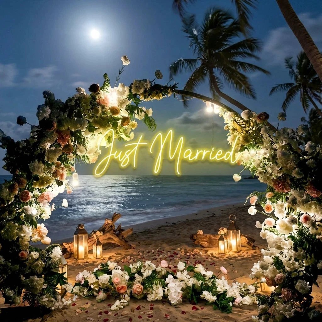 Just Married Led Neon Sign Light