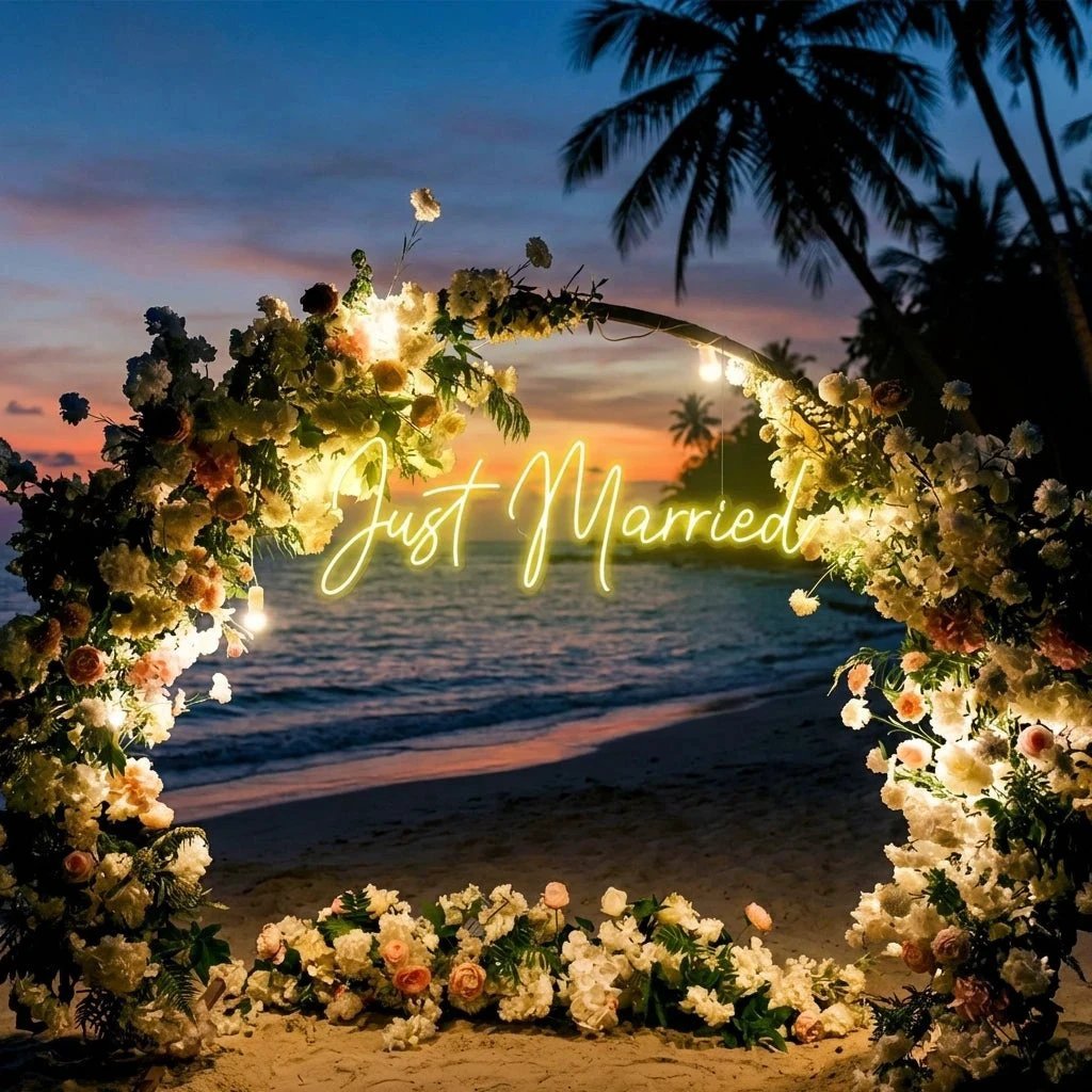 Just Married Led Neon Sign Light