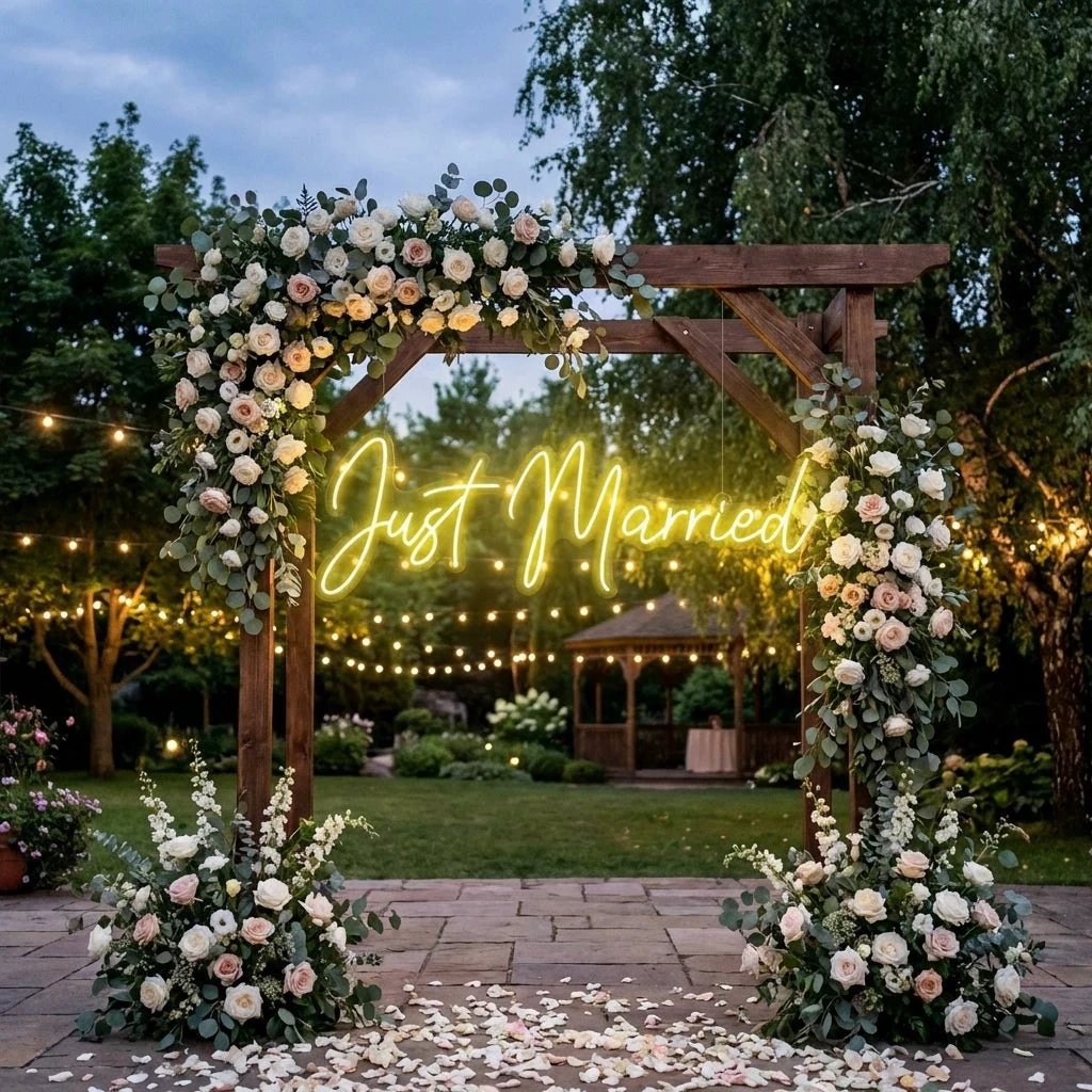 Just Married Led Neon Sign Light