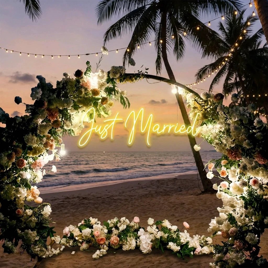 Just Married Led Neon Sign Light