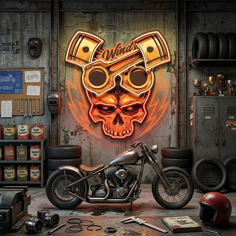 Just Enjoy The Ride Biker LED Neon Sign Light Pop Art