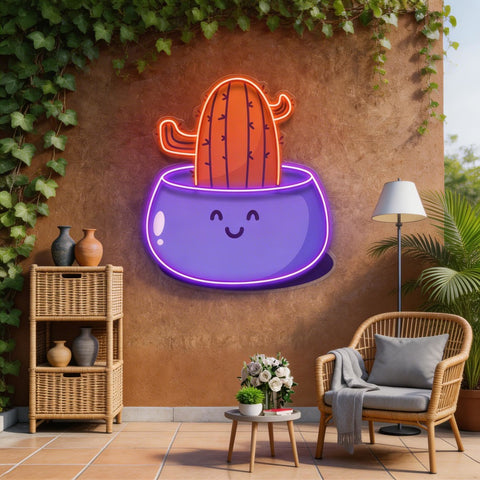 Cactus Succulent Plant LED Neon Sign Light Pop Art