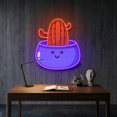 Cactus Succulent Plant LED Neon Sign Light Pop Art