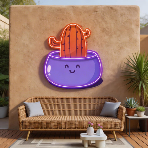 Cactus Succulent Plant LED Neon Sign Light Pop Art