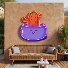 Cactus Succulent Plant LED Neon Sign Light Pop Art