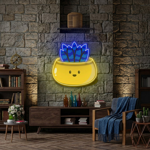 Kawaii Cactus Funny LED Neon Sign Light Pop Art
